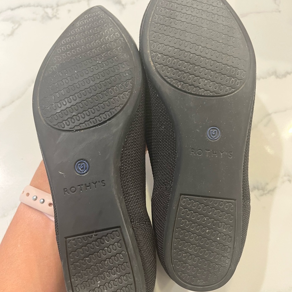 Solid Black Rothy’s - Pointed Toe Flats - image 2